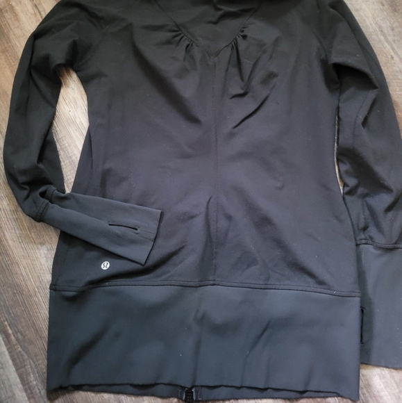 Lululemon Full Zip Hoddie Jacket Size 10 Black Color - Picture 7 of 8